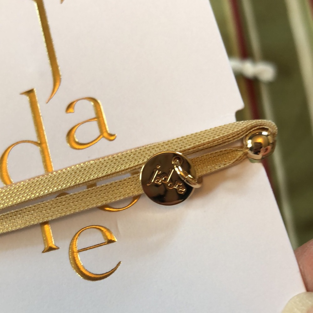 Dior logo charm golden mesh bracelet - Picture 5 of 7
